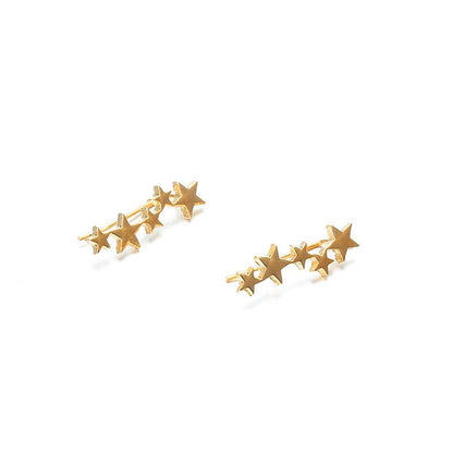 Exquisite creative five-pointed star ear bone clip earrings for girls accessories-Jewearrings