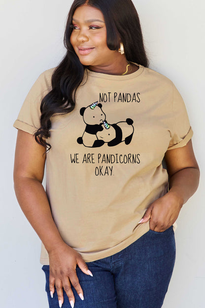 Simply Love Full Size Pandicorn Graphic Cotton T-Shirt-Jewearrings