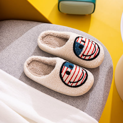 Melody Smiley Face Slippers-Jewearrings