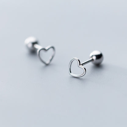 Women's Sterling Silver Temperament Love Earrings-Jewearrings