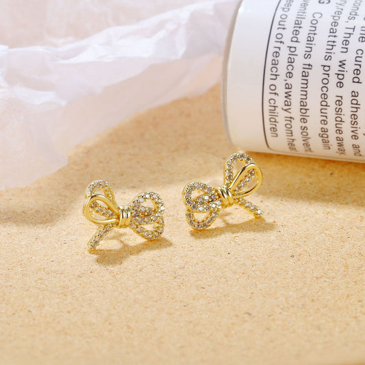 Fashion Simple And Versatile Bow Earrings-Jewearrings