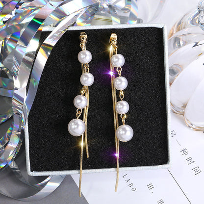 Pearl Temperament Ear Jewelry Earrings-Jewearrings