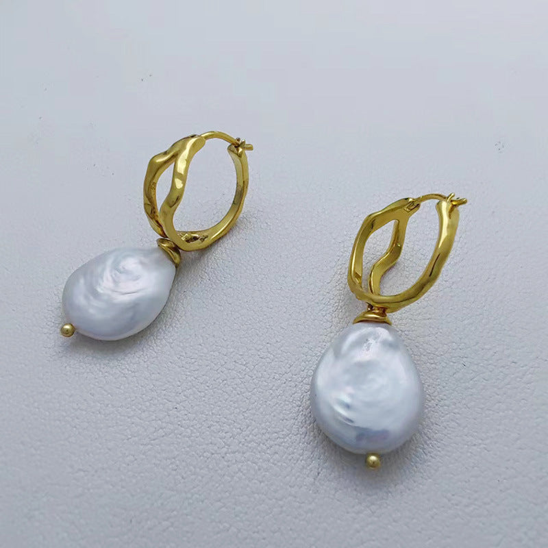 Trendy Vacuum Vapor Plating Gold High Color Retaining Earrings-Jewearrings