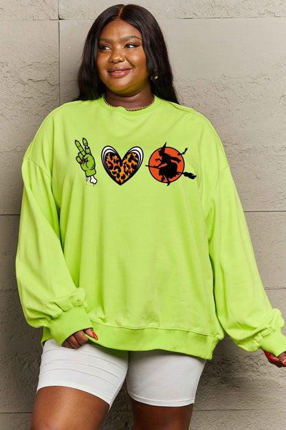 Simply Love Full Size Drop Shoulder Graphic Sweatshirt-Jewearrings