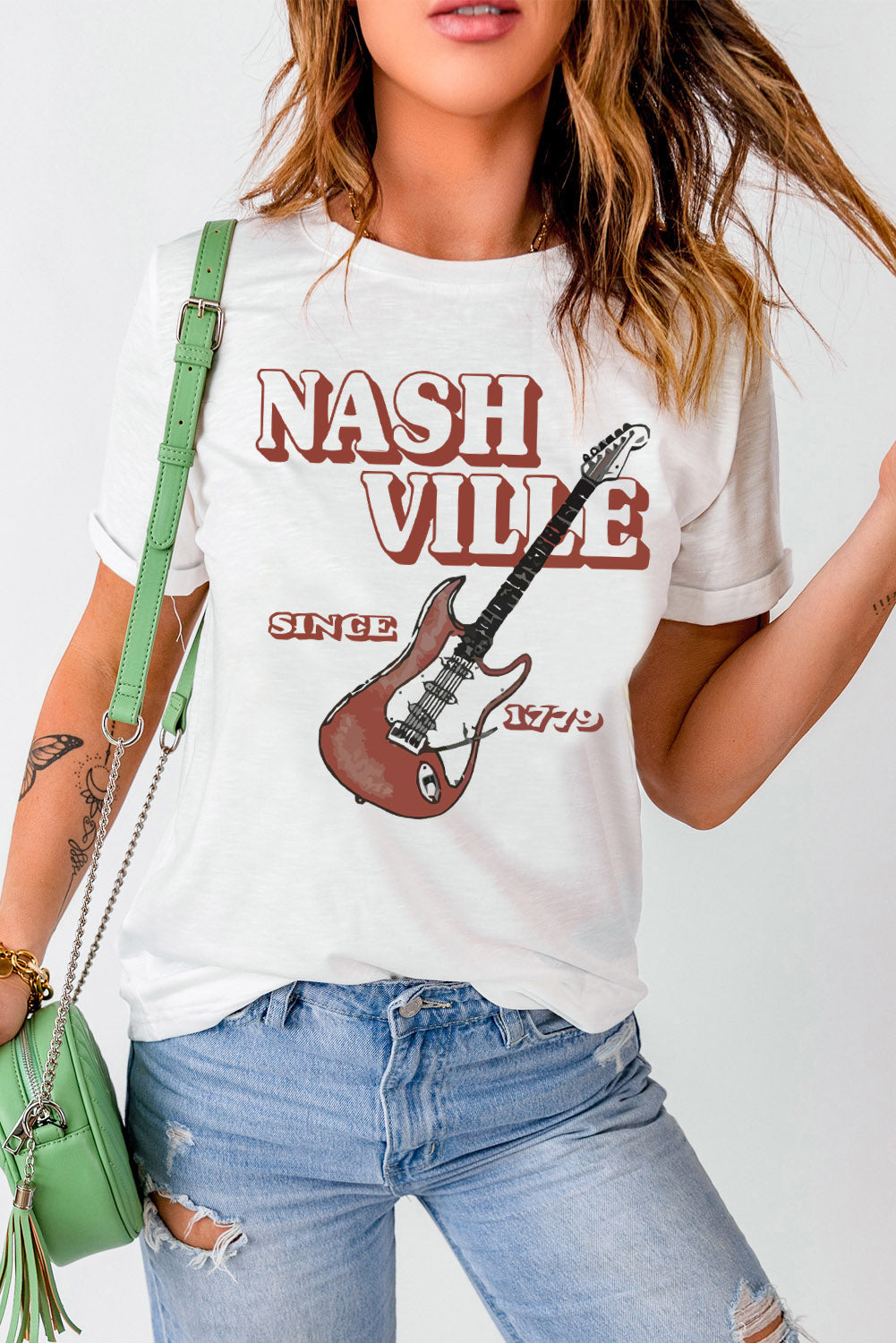 NASHVILLE SINCE 1779 Graphic Tee-Jewearrings