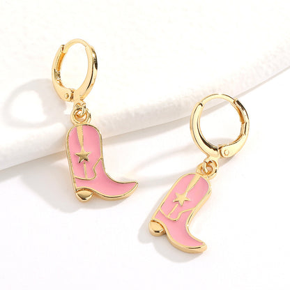 Women's High Heels Earrings Gold Plated Copper-Jewearrings