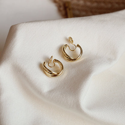 Women's Vintage Earrings Metal Ear Ring Mosquito Coil Ear Clip-Jewearrings