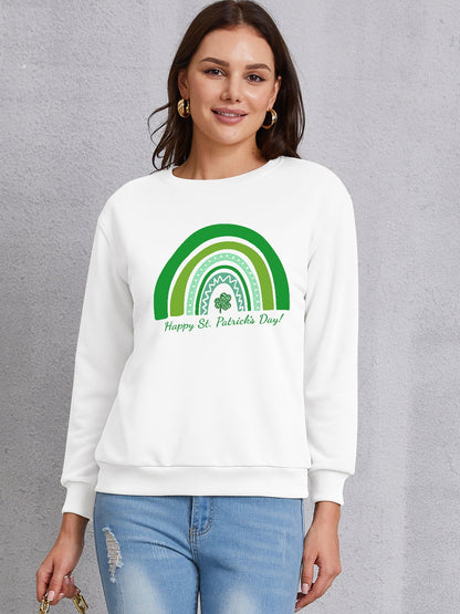 HAPPY ST. PATRICK'S DAY Round Neck Sweatshirt-Jewearrings