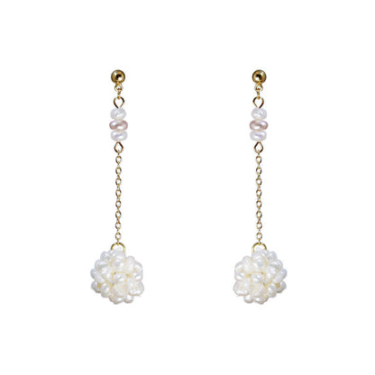 Women's Fashion Simple Handmade Earrings Pearl Earrings-Jewearrings