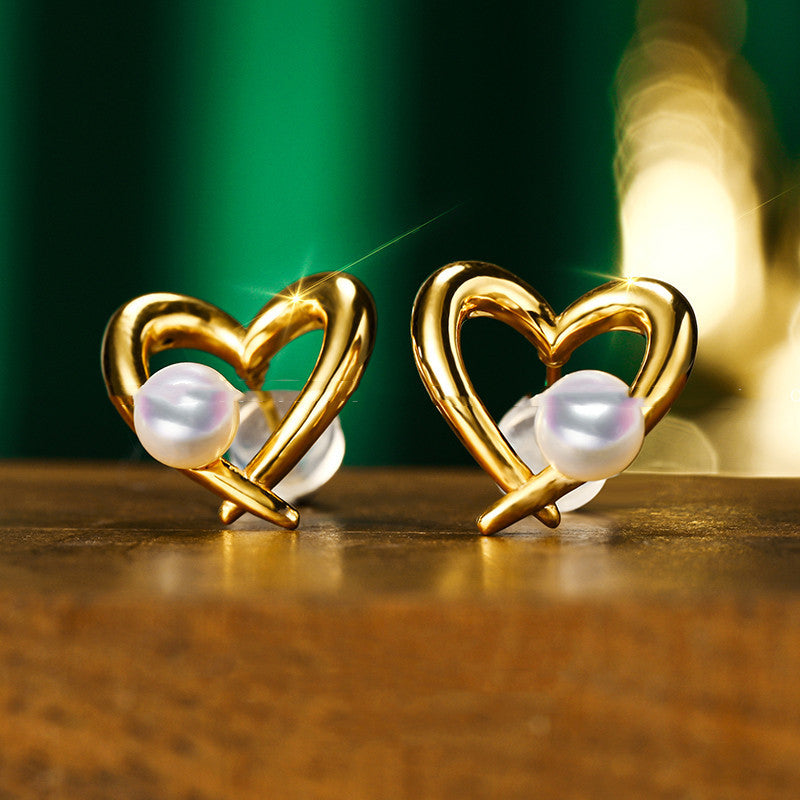 Women's Natural Pearl Earrings-Jewearrings