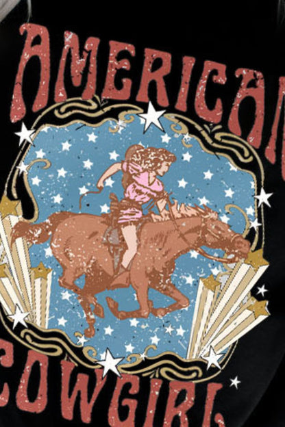 AMERICAN COWGIRL Graphic Short Sleeve Tee-Jewearrings