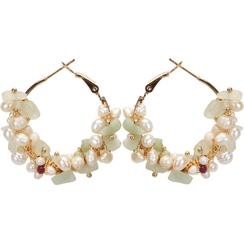 Water Pearl Temperament Girl Earrings-Jewearrings