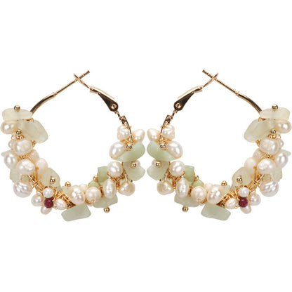 Water Pearl Temperament Girl Earrings-Jewearrings