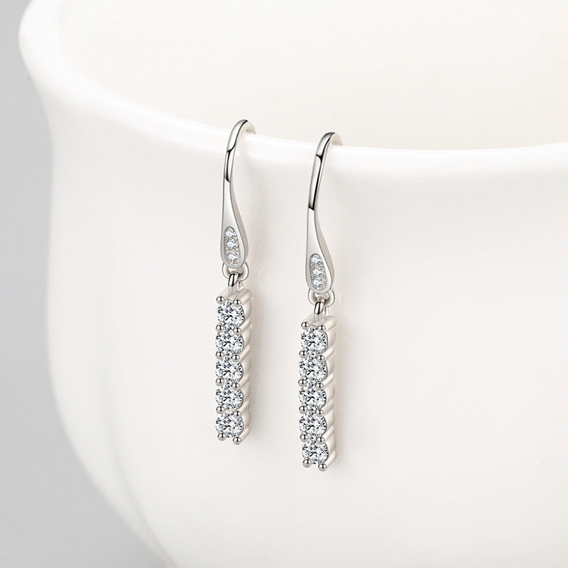 Feminine Light Luxury High-end Sterling Silver Earrings-Jewearrings