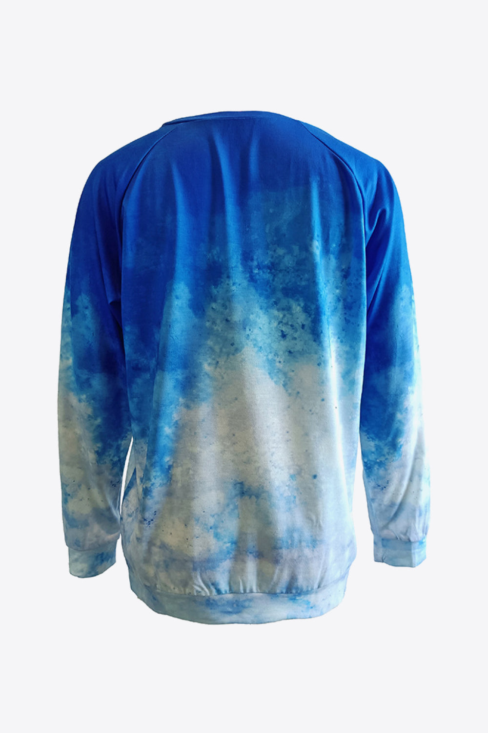 Tie-Dye Butterfly Graphic Raglan Sleeve Sweatshirt-Jewearrings