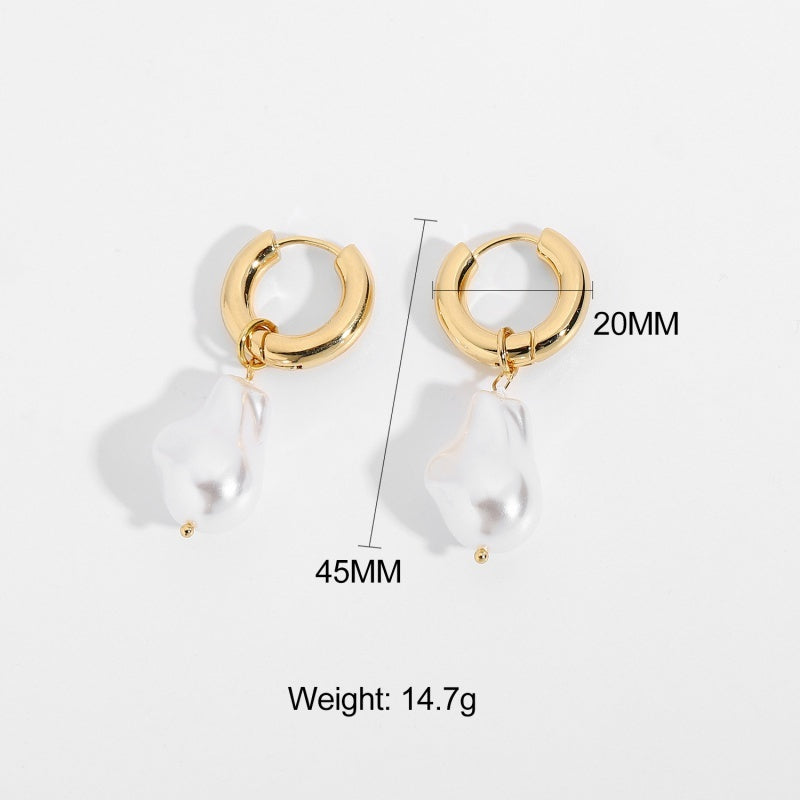 Women's Trendy Pearl Element Earrings-Jewearrings