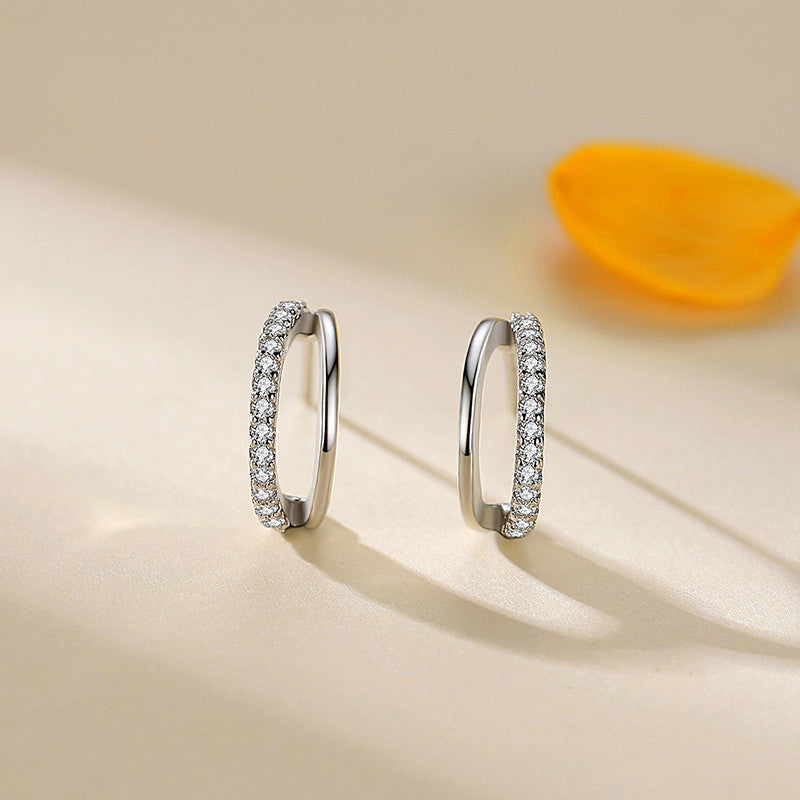 Women's Fashion Double-layer C- Shaped Stud Earrings-Jewearrings