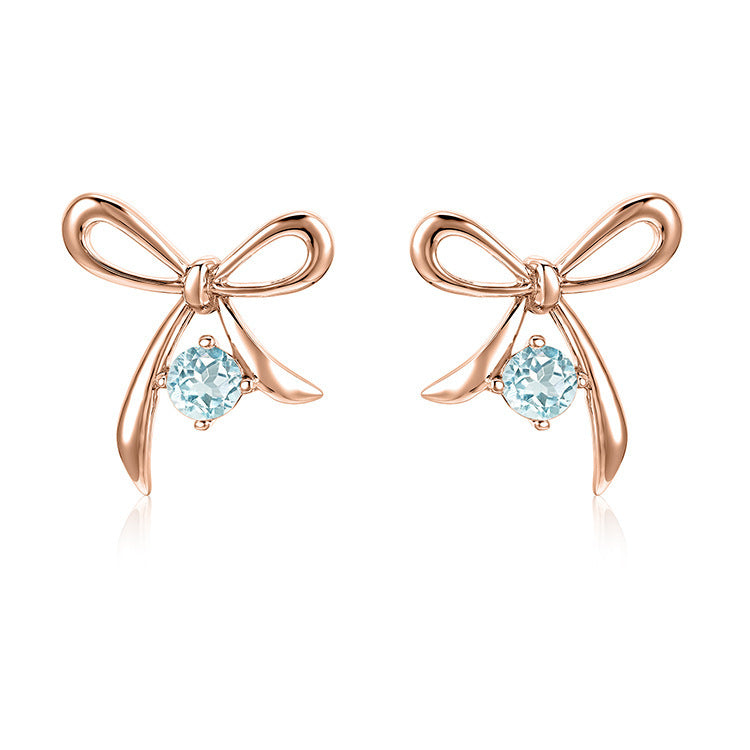 Women's Bow Necklace Stud Earrings Set-Jewearrings