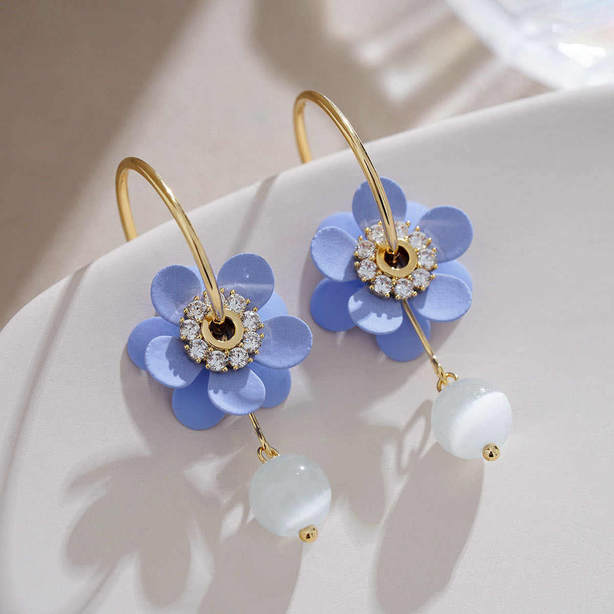 Flower Earrings Design Soft And Trendy Opal-Jewearrings