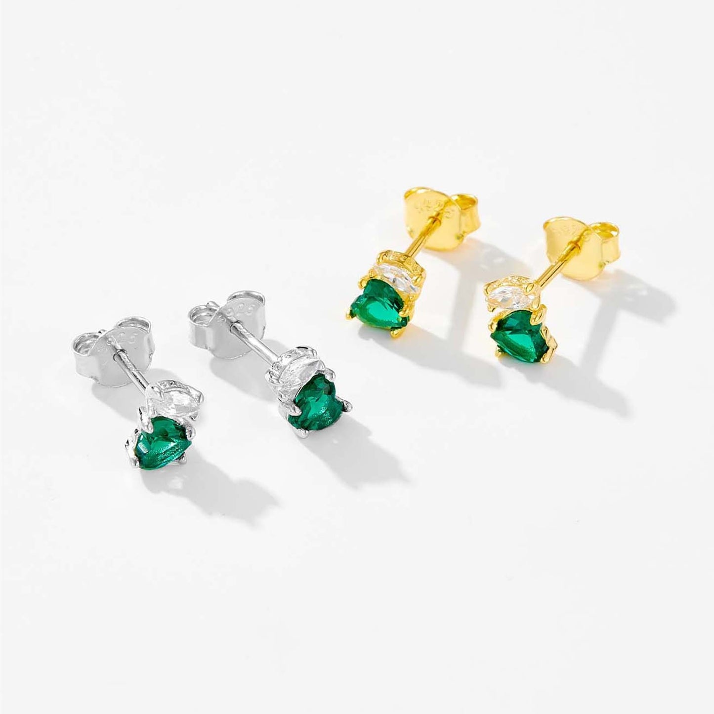 Korean Style Small Personality Stud Earrings Zircon S925 Silver-Jewearrings