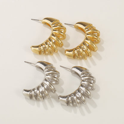 Cold Style Retro Hollow Stud Earrings Women-Jewearrings