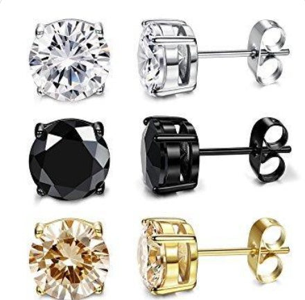 Women's Four-claw Crystal Zircon Stud Earrings With Diamonds-Jewearrings