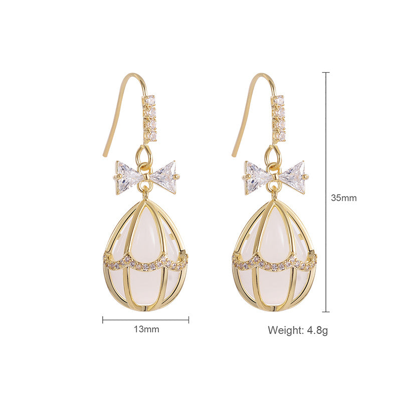 Opal Butterfly Stud Earrings Women-Jewearrings