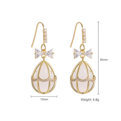 Opal Butterfly Stud Earrings Women-Jewearrings