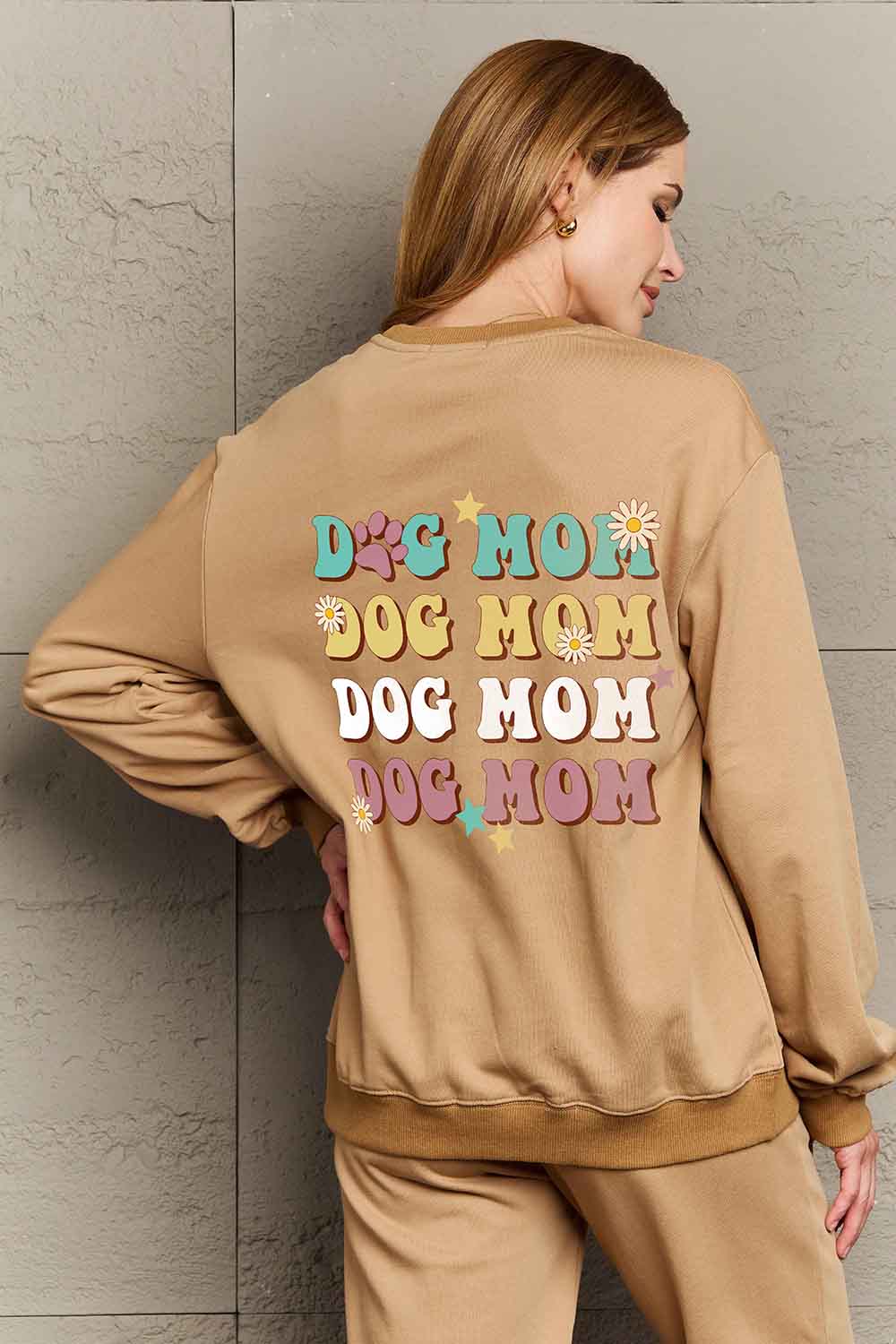 Simply Love Simply Love Full Size Round Neck Dropped Shoulder DOG MOM Graphic Sweatshirt-Jewearrings