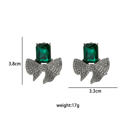 Bow Exaggerated European And American Entry Lux Earrings-Jewearrings