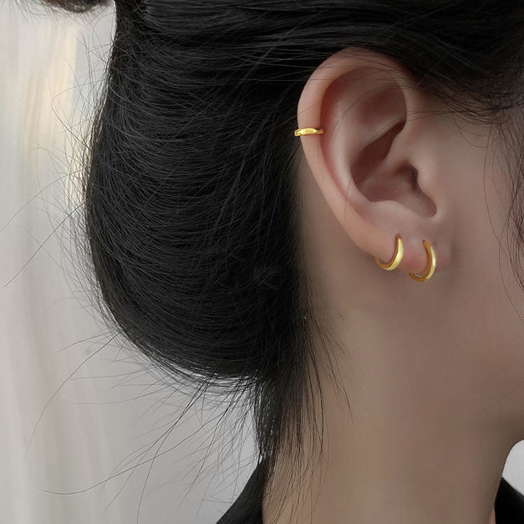 Ear Buckle Female Small Ear Ring Temperament Korean Hoop Earrings-Jewearrings