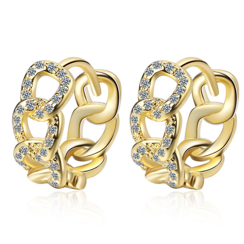 Ear Clip Personality Hollow Out Zircon Inlaid Diamond Fashion Earrings Ear Clips-Jewearrings