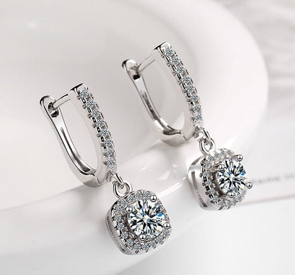 Ear Clip Women's Diamond Inlaid Short Hollow Zircon Earrings-Jewearrings