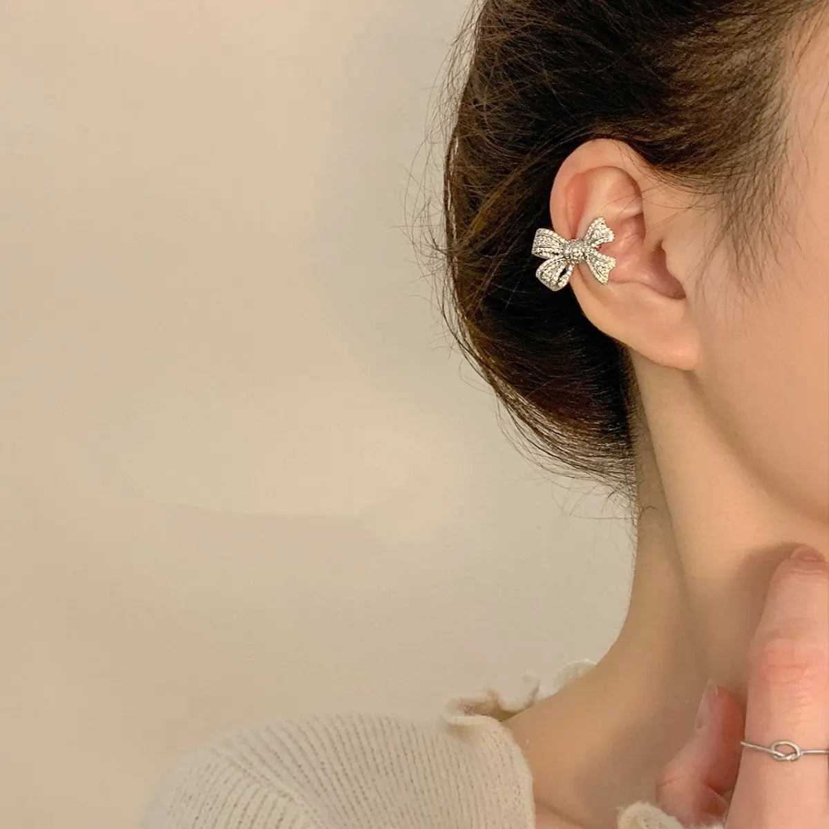 Ear Cuff Bowknot Without Pierced-Jewearrings