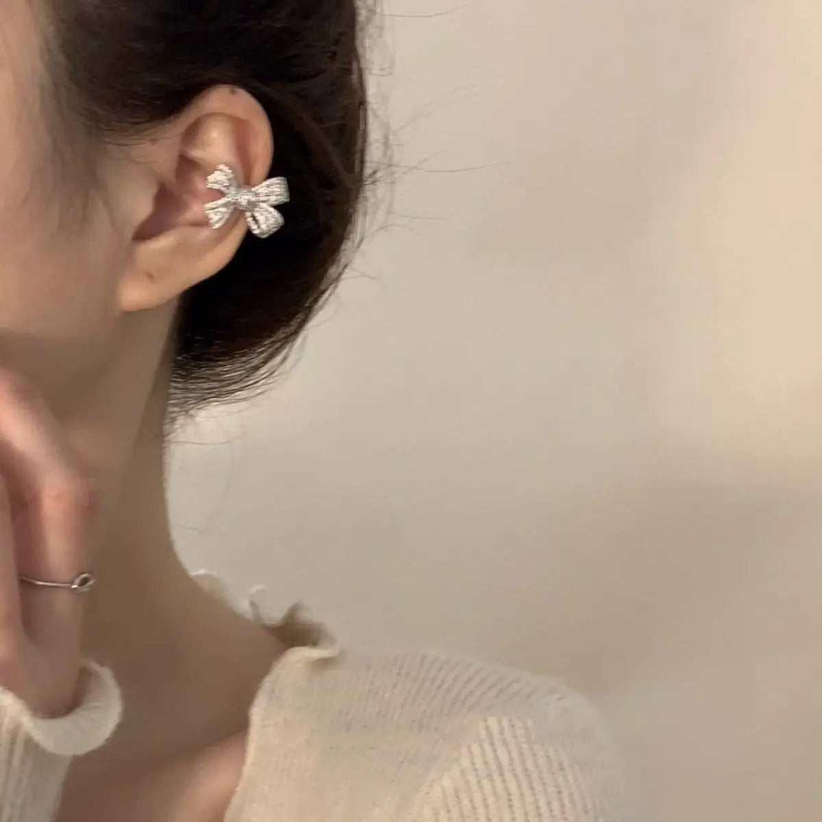 Ear Cuff Bowknot Without Pierced-Jewearrings