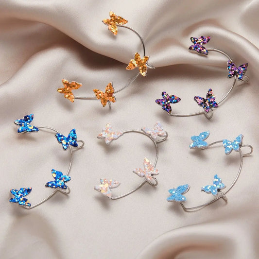 Ear Cuff Butterfly Earrings-Jewearrings