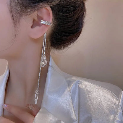 Ear Cuff Crystal Tassel-Jewearrings