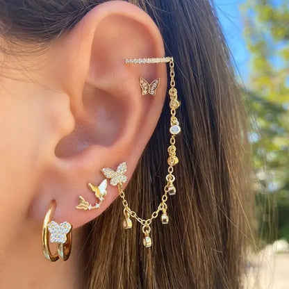 Ear Cuff Mini Fashion Star Moon-Jewearrings