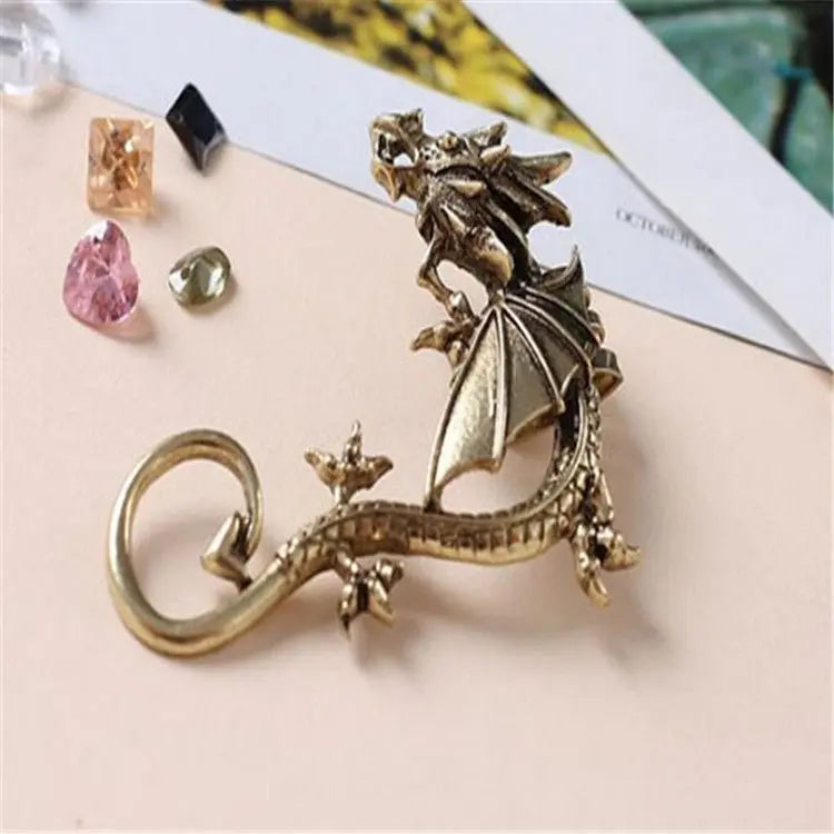 Ear Cuff Mystical Dragon Long Ear-Jewearrings