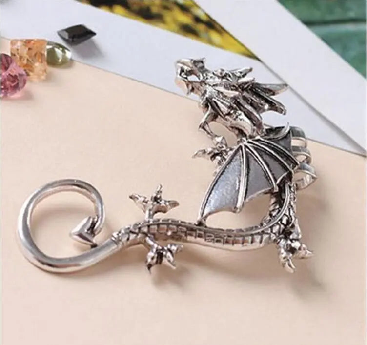 Ear Cuff Mystical Dragon Long Ear-Jewearrings