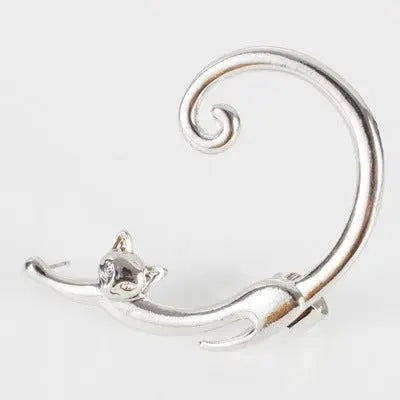 Ear Cuff Punk Style Cat Post Earring-Jewearrings