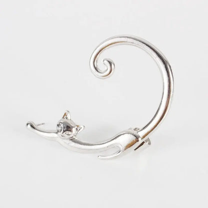 Ear Cuff Punk Style Cat Post Earring-Jewearrings