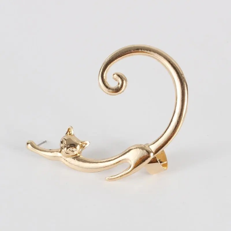 Ear Cuff Punk Style Cat Post Earring-Jewearrings