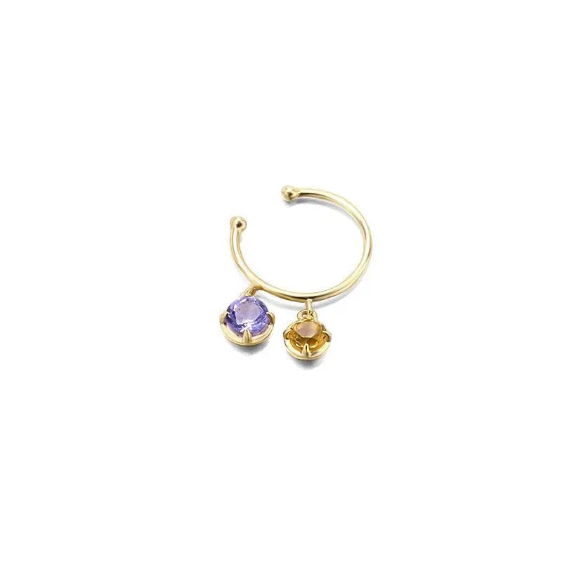 Ear Cuff Real Gold Crystal-Jewearrings