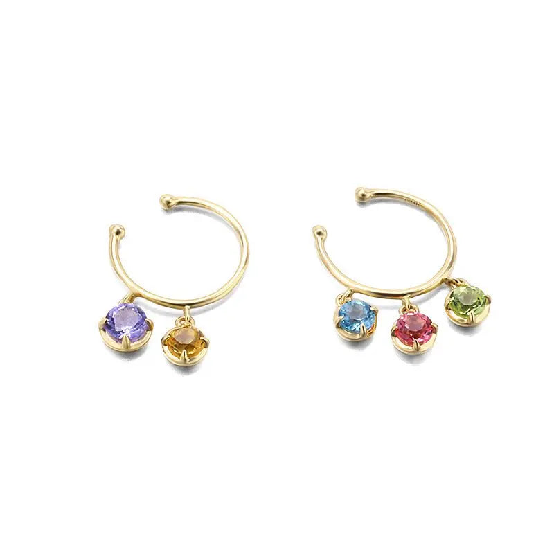 Ear Cuff Real Gold Crystal-Jewearrings