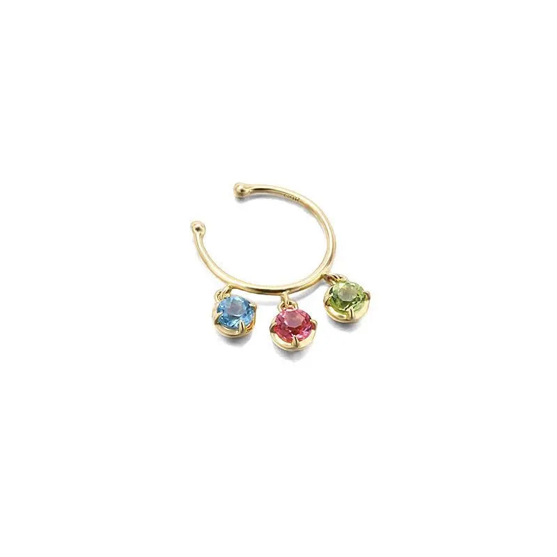 Ear Cuff Real Gold Crystal-Jewearrings