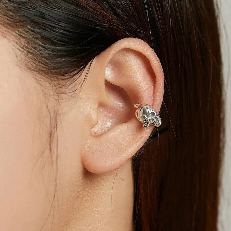 Ear Cuff Skull Butterfly Single Fashion-Jewearrings