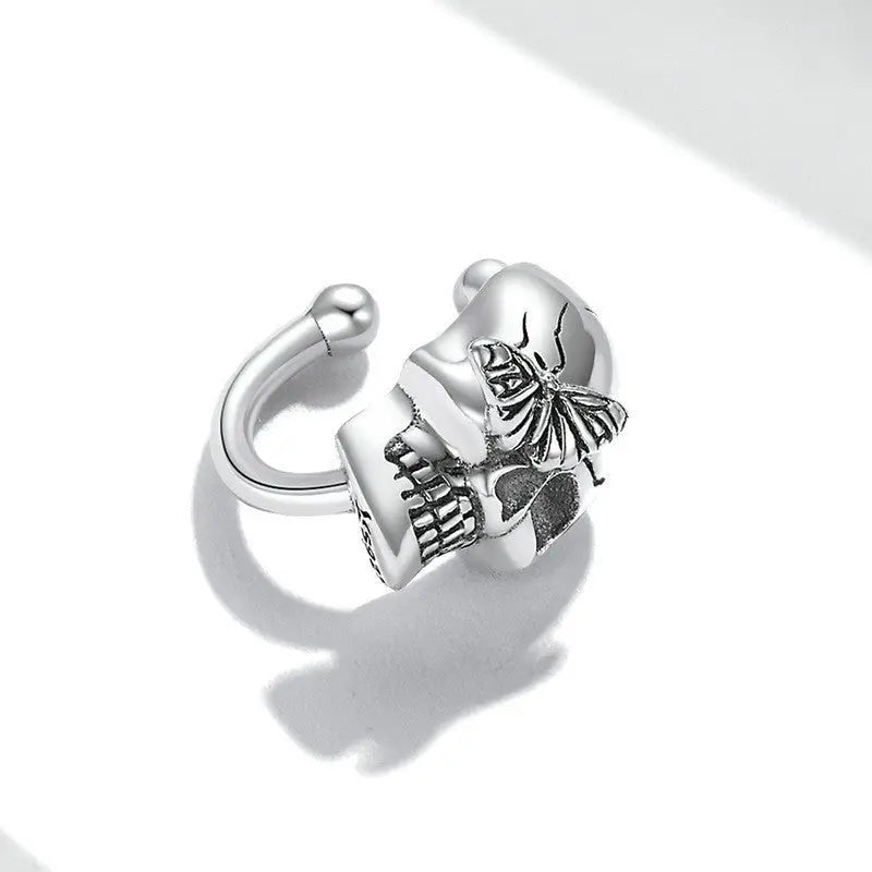 Ear Cuff Skull Butterfly Single Fashion-Jewearrings