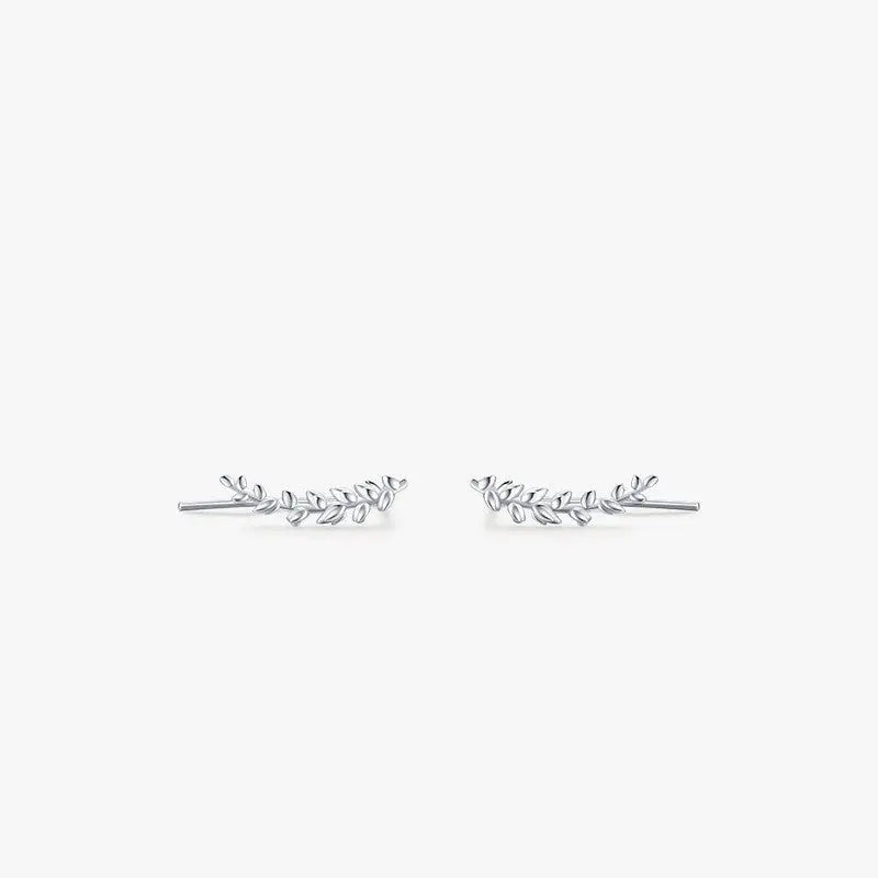 Ear Cuff Sterling Silver Leaf-Jewearrings