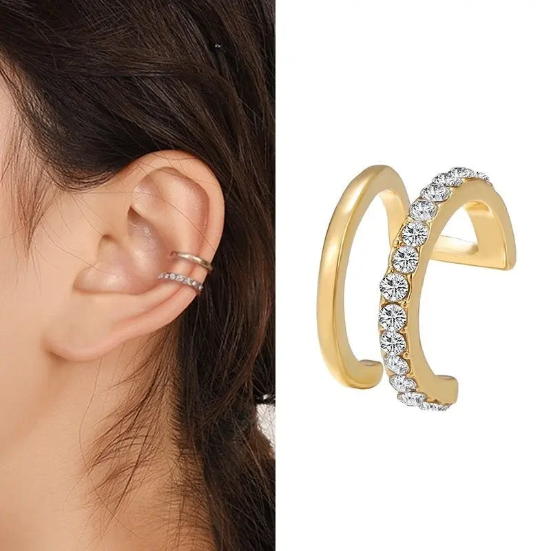 Ear Cuff Temperament Fashion Diamond-Jewearrings